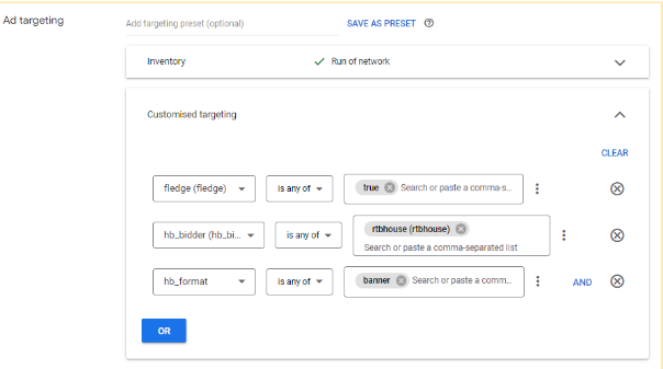 Customized targeting - fledge