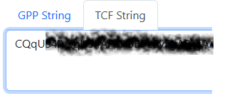 Generated TCF String field in IAB GPP